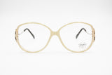 Vintage LUXOTTICA eyeglass frame pearl woven fabric front, Women pair of glasses prescriptive, New Old Stock 1980s