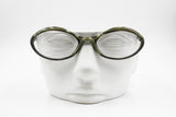MAX MARA MM50 womens eyeglass frame oval bug-eye, Green/Golden veined, New Old Stock 1990s
