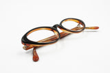 Byblos Black e Brown Cat eye glasses frame women , Made in Italy Vintage, New Old Stock 1990s