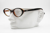 Byblos Black e Brown Cat eye glasses frame women , Made in Italy Vintage, New Old Stock 1990s