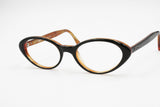 Byblos Black e Brown Cat eye glasses frame women , Made in Italy Vintage, New Old Stock 1990s