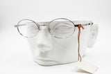 John Lennon JLS 102 classic and elegant oval silver metal eyeglasses frames made in Italy, New Old Stock 1990s