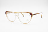 Vintage 1970s BRILLE Italian frame, Cat eye women glasses rhinestones dappled acetate, New Old Stock 70s