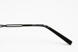 Lancetti LL178 black eyeglass frame women ladies, rhinestones arms adorned, Deadstock New