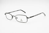 Lancetti LL178 black eyeglass frame women ladies, rhinestones arms adorned, Deadstock New