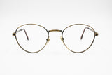 Aged Gold Effect oval classic eye frame eyewear, Vintage 1970s - 1980s men woman , New Old Stock