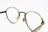 Aged Gold Effect oval classic eye frame eyewear, Vintage 1970s - 1980s men woman , New Old Stock
