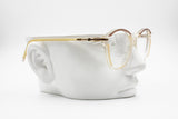 Vintage 80s Cat eye women acetate frame Atelier Gianino by Trevi mod. 559, Clear, Cream & Bronze, Deadstock