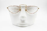 Rare Crazy Half lunettes eyeglasses, Modern design modernist, Golden & Dappled red, New Old Stock 1970s
