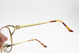 Rare Luxury women VENTURA by MAGIC M107 eyeglass frame, Gold & Red rappled rims, Medium oversize, New Old Stock 1980s