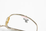 LANCETTI Vintage 80s eyeglass eyewear frame, Silver & Animalier brown dappled, New Old Stock
