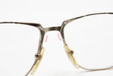 LANCETTI Vintage 80s eyeglass eyewear frame, Silver & Animalier brown dappled, New Old Stock