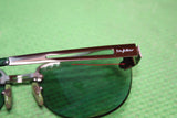 Byblos Vintage 90s Sunglasses mod. B 721-S green lenses, Bug eye oval lenses, Deadstock 1990s