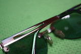 Byblos Vintage 90s Sunglasses mod. B 721-S green lenses, Bug eye oval lenses, Deadstock 1990s