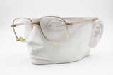 Desil 14K golden plated eyewear frame, finest Italian quality squared frame, New Old Stock 1970s