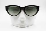 Vintage Sunglasses LOOK Longarone Italy, black cat eye sunglasses composite acetate, New Old Stock 1990s