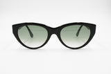 Vintage Sunglasses LOOK Longarone Italy, black cat eye sunglasses composite acetate, New Old Stock 1990s