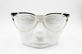 Alfredo Gabrielli PL Gabrielli unique women cat eye eyeglass frame, Clear Black & Pearl, New Old Stock 1980s