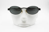 ICEBERG Vintage 90s sunglasses Black & Silver logo, Oval shades made in Italy, NOS 90s