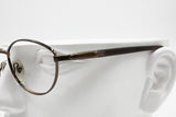 Genny 657 5287 Made in Italy Women eyeglass eyewear frame, Metallic bronze tone, New Old Stock 90s