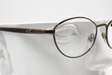 Genny 657 5287 Made in Italy Women eyeglass eyewear frame, Metallic bronze tone, New Old Stock 90s