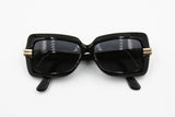 MIMMINA R320 Vintage black sunglasses women, Made in Italy, New Old Stock 1980s