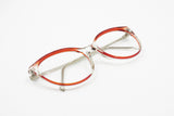 INDO women frame Spain Clear & Red cat eye frame, Vintage women 1980s, New Old Stock