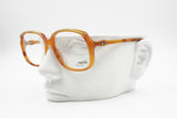 INDO Boutique oversize squared-rectangular Eyeglass-Sunglasses Frame, Caramel & Golden eyebrows, New Old Stock 1970s