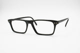 FOVES classic Italian Black Optical frame Prescription glasses, Rectangular eyeglasses, New Old Stock 1980s