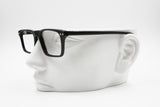 FOVES classic Italian Black Optical frame Prescription glasses, Rectangular eyeglasses, New Old Stock 1980s