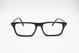 FOVES classic Italian Black Optical frame Prescription glasses, Rectangular eyeglasses, New Old Stock 1980s