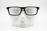 FOVES classic Italian Black Optical frame Prescription glasses, Rectangular eyeglasses, New Old Stock 1980s