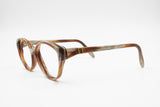Yves Saint Laurent Paris YSL Vintage 70s frame cat eye women, Simil wooden effect acetate, New Old Stock