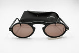 AMERICA Italian Vintage sunglasses little oval high bridge, pince nez style, New Old Stock