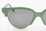 STING collection by AK Vintage Sunglasses green & golden braided, Round cat eye sunglasses, New Old Stock 1970s