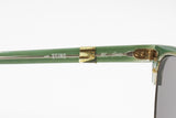 STING collection by AK Vintage Sunglasses green & golden braided, Round cat eye sunglasses, New Old Stock 1970s