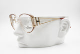 Rare Valentino Garavani eyewear frame mod. V191 , Metal & clear acetate C decor rims , New Old Stock 80s
