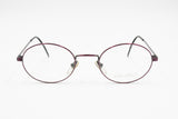 Violet Metallized Aged effect, Oval eyeglass frame full rimmed BIG APPLE made in Italy, New Old Stock 1990s