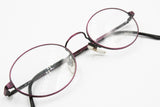 Violet Metallized Aged effect, Oval eyeglass frame full rimmed BIG APPLE made in Italy, New Old Stock 1990s