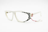 SILHOUETTE M 3069/20 Vintage flat top eyewear frame zebra detail asymmetrical, New Old Stock 80s