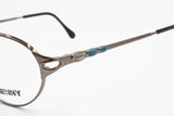 Genny 675 5283 Vintage women eyeglass frame oval rims, lapis lazuli oval details, New Old Stock 1980s