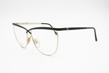 LAURA BIAGIOTTI mod. V 103 Women Vintage frame glasses, Golden & double black, New Old Stock
