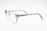 Rodenstock mod. Carola Little women frame glasses semitransparent gray, white pearl, glittered, New Old Stock 1970s