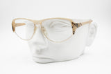 Karl Lagerfeld Paris 80s women frame glasses pale skin color & zebra pattern, New Old Stock 1980s