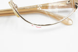 Karl Lagerfeld Paris 80s women frame glasses pale skin color & zebra pattern, New Old Stock 1980s
