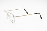 Luxottica NOS women eyeglass frame, Littel ovalized rims Golden & Metal colors, New Old Stock 1990s