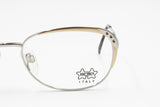 Luxottica NOS women eyeglass frame, Littel ovalized rims Golden & Metal colors, New Old Stock 1990s