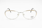 Luxottica NOS women eyeglass frame, Littel ovalized rims Golden & Metal colors, New Old Stock 1990s
