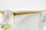 ZAGATO Rare eyeglass frame golden yellow with pop art rims, luxury women frame,  New Old Stock 80s