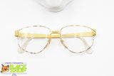 ZAGATO Rare eyeglass frame golden yellow with pop art rims, luxury women frame,  New Old Stock 80s